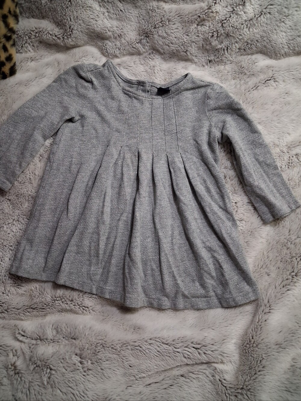GAP Girls' Gray Pleated Knit Tunic